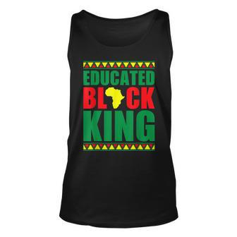 Educated Black King African American Melanin Black History Unisex Tank Top - Seseable