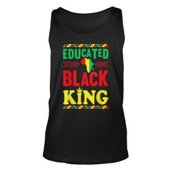 Educated Black King African American Melanin Black History V2 Unisex Tank Top - Seseable