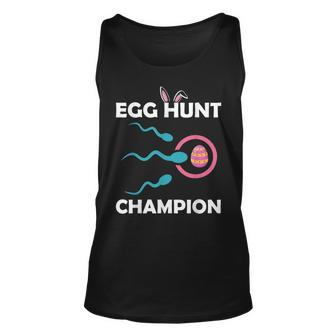 Egg Hunt Champion Funny Dad Easter Pregnancy Announcement Unisex Tank Top | Mazezy