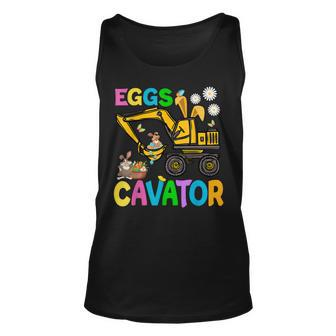 Eggs Cavator Happy Easter Excavator Hunting Egg Kids Funny Unisex Tank Top | Mazezy