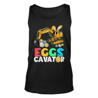 Eggscavator Happy Easter Funny Excavator Hunting Egg Boys Unisex Tank Top | Mazezy