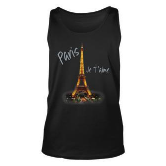 Eiffel Tower Paris Vintage I Love Paris France Unisex Tank Top | Mazezy