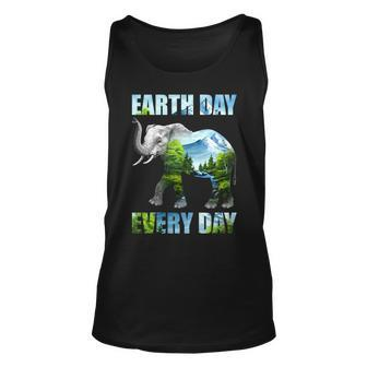 Elephant Earth Day Elephant Lover Gift Unisex Tank Top | Mazezy