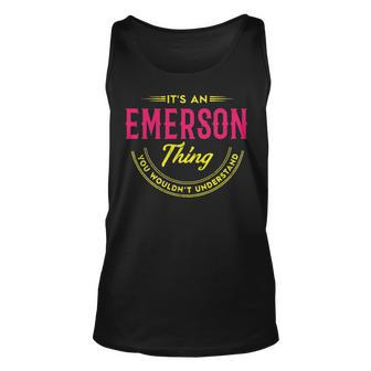 Emerson Shirt Personalized Name Gifts With Name Emerson Unisex Tank Top - Seseable
