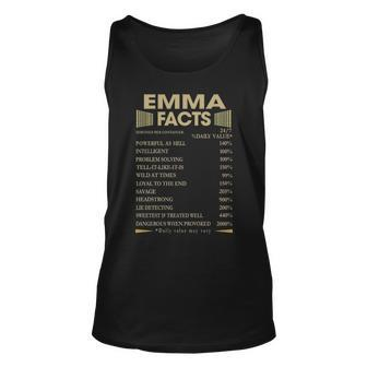 Emma Name Gift Emma Facts Unisex Tank Top - Seseable