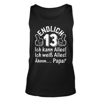 Endlich 13 Ich Kann Alles 13 Jahre Nager 13 Geburtstag Tank Top - Seseable