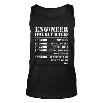Engineer Hourly Rate Engineering Mechanical Civil Tank Top | Mazezy