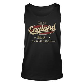 England Personalized Name Gifts Name Print S With Name England Unisex Tank Top - Seseable
