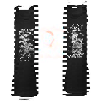 English Bulldog Christmas Ugly Sweater Men Women Tank Top Graphic Print Unisex - Thegiftio