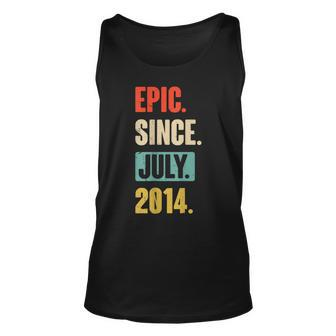 Epic Since July 2014 - Birthday 9Th Decoration Funny Unisex Tank Top | Mazezy