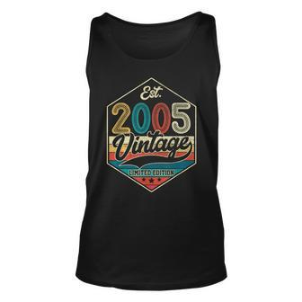 Est 2005 Limited Edition 18Th Birthday Gifts 18 Year Old Unisex Tank Top - Thegiftio UK