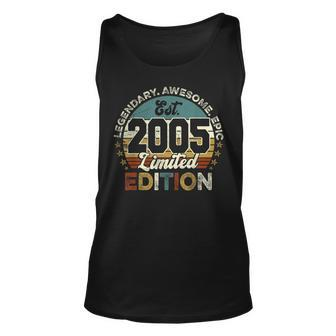 Est 2005 Limited Edition 18Th Birthday Gifts 2005 Year Old Unisex Tank Top - Thegiftio UK
