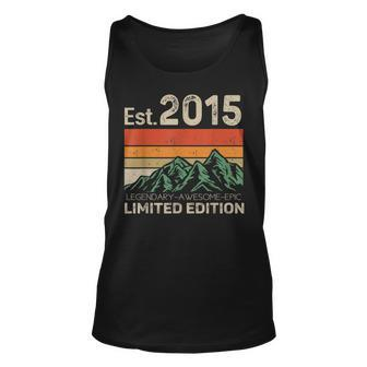 Est 2015 Legendary Awesome Epic Limited Edition 8Th Birthday Unisex Tank Top - Seseable