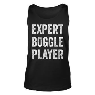 Expert Boggle Player Board Game Unisex Tank Top | Mazezy