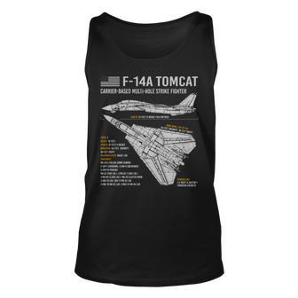 F 14 Tomcat Us Navy Aircraft Plane Usaf Airplane Blueprint F Tank Top | Mazezy