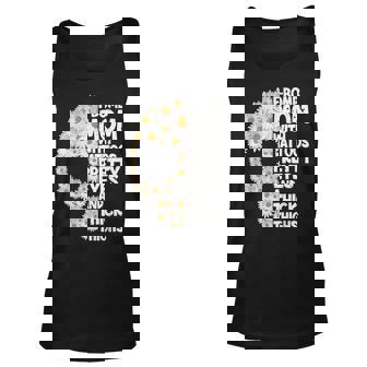 F-Bomb Mom With Tattoos Pretty Eyes Skull Daisy Flower Men Women Tank Top Graphic Print Unisex - Thegiftio