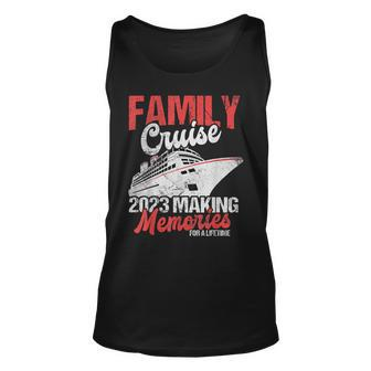 Family Cruise 2023 Funny Vacation Party Trip Ship Unisex Tank Top - Thegiftio UK