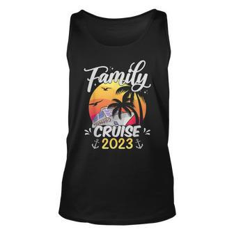 Family Cruise 2023 Retro Sailing Cruising Vacation 2023 Unisex Tank Top | Mazezy