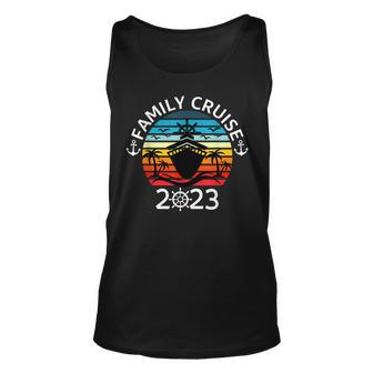 Family Cruise 2023 Vacation Funny Party Trip Ship 2023 Unisex Tank Top | Mazezy