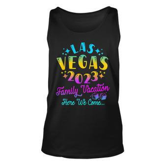 Family Vacation Las Vegas 2023 Matching Family Trip Group Unisex Tank Top | Mazezy