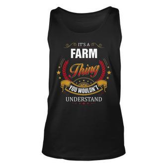 Farm Family Crest Farm Farm Clothing Farm T Farm T Gifts For The Farm Unisex Tank Top - Seseable