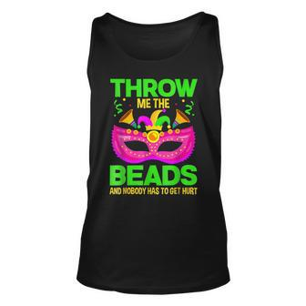 Fat Tuesdays Throw Me The Beads Mardi Gras New Orleans Unisex Tank Top - Seseable