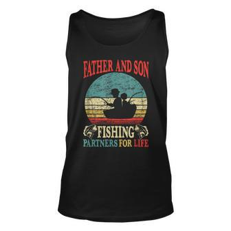 Father Son Fishing Partners For Life Vintage Dad Matching Unisex Tank Top - Seseable