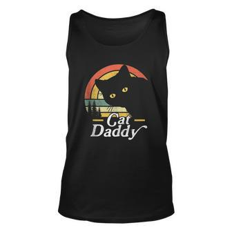 Fathers Day 2023 Funny Meow Cat Daddy Mens Cat Dad Unisex Tank Top - Thegiftio UK