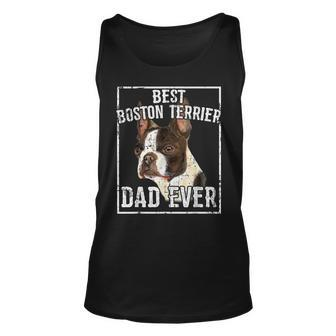Fathers Day Best Boston Terrier Dad Ever Unisex Tank Top | Mazezy