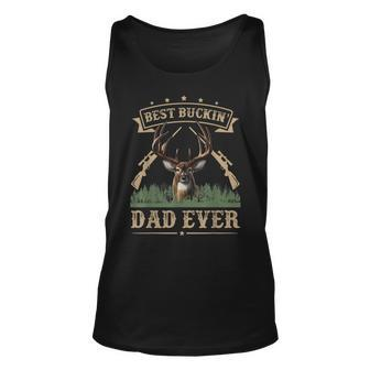 Fathers Day Best Buckin Dad Ever Deer Hunting Bucking Tank Top | Mazezy