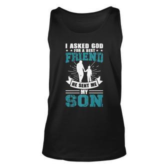 Father’S Day Best Friend Daddy Father Papa Graphic From Son Unisex Tank Top - Thegiftio UK