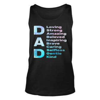 Fathers Day Dad Loving Strong Amazing Best Dad Daddy Cute Unisex Tank Top - Thegiftio UK
