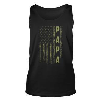 Fathers Day For Dad Proud Papa Us America Flag Gifts Unisex Tank Top - Thegiftio UK