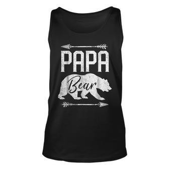 Fathers Day Gift Papa Bear Dad Grandpa Best Gift For Mens Unisex Tank Top | Mazezy