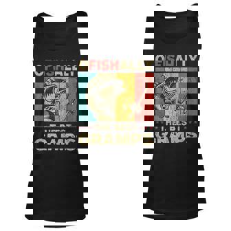 Fathers Day Present Funny Fishing Ofishally The Best Gramps Unisex Tank Top - Thegiftio