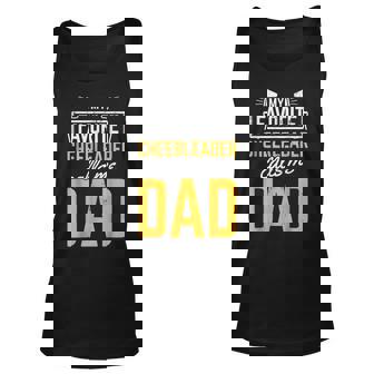 Favorite Cheerleader Calls Me Dad Cheerleading Father Cheer Men Women Tank Top Graphic Print Unisex - Thegiftio