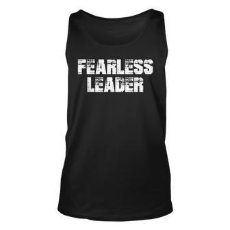 Fearless Leader Workout Motivation Gym Fitness Unisex Tank Top - Seseable