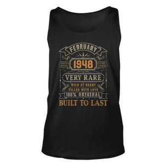 February 1948 75Th Birthday Decorations 75 Yrs Old 75Th Bday Tank Top | Mazezy
