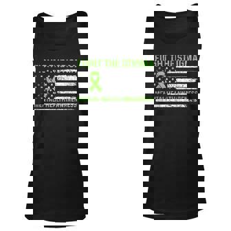 Fight The Stigma Mental Health Awareness Retro American Flag Unisex Tank Top - Thegiftio