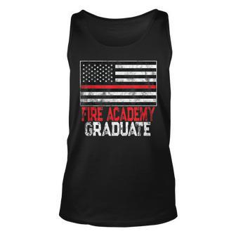 Fire Academy Graduate - Firefighter Us Red Line Flag Unisex Tank Top - Seseable