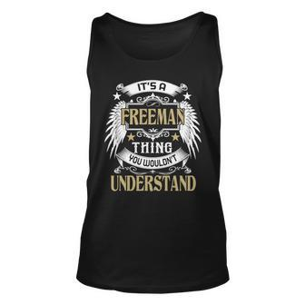First Last Name Its Freeman Thing Unisex Tank Top - Seseable
