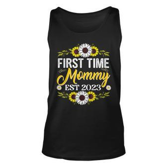 First Time Mommy Est 2023 Mom Pregnancy Announcement Unisex Tank Top - Seseable