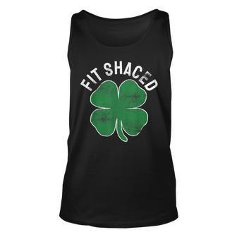 Fit Shaced Funny Irish Drinking St Patricks Day Shamrock V2 Unisex Tank Top - Thegiftio UK