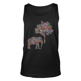 Flags Of The Countries Of The World International Elephant Unisex Tank Top | Mazezy UK