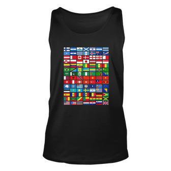 Flags Of The Countries Of The World International Gift Men Women Tank Top Graphic Print Unisex - Thegiftio UK