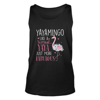 Flamingo Yayamingo Like A Normal Yaya Gifts Funny Grandma Men Women Tank Top Graphic Print Unisex - Thegiftio UK