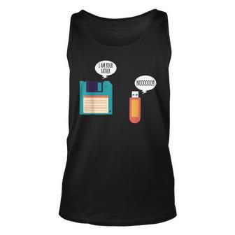 Floppy Disk & Usb Flash Drive I Am Your Father T Unisex Tank Top | Mazezy