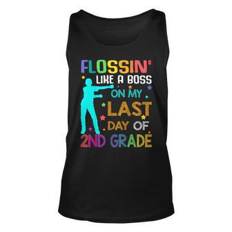 Flossin Like A Boss On My Last Day Of 2Nd Grade Shirt Unisex Tank Top | Mazezy