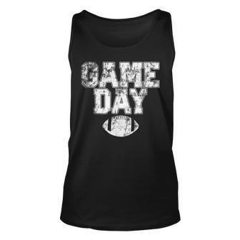 Football Day Game Vintage Distressed Graphic Mens Womens Dad Unisex Tank Top - Seseable