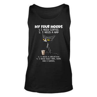 My Four Moods Lustige Katzenbekleidung Tank Top - Seseable